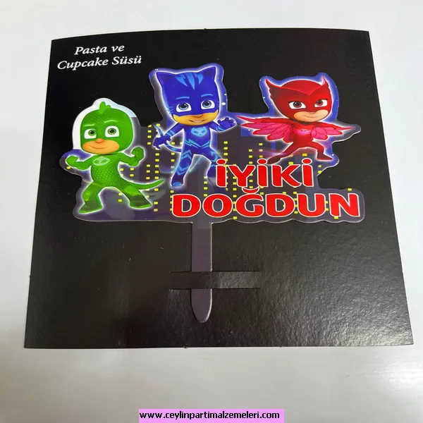 Pj Max Temalı Pasta Bayrağı